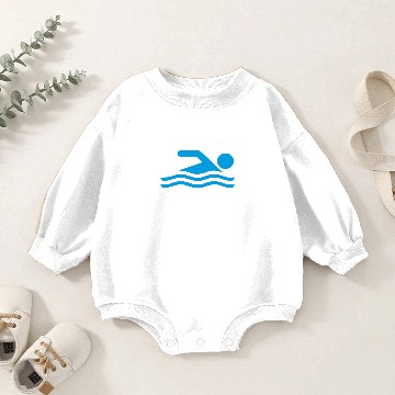 Discover Swimmer Icon funny Baby Romper Sweatshirts