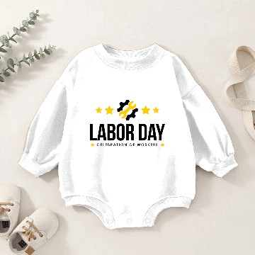 Discover Labor Day Celebration Baby Romper Sweatshirts