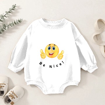 Discover Be Nice Smiley Face Baby Romper Sweatshirts