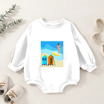 Discover Surf shack Baby Romper Sweatshirts