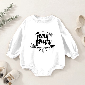 Discover Wild Four/4th Birthday Baby Romper Sweatshirts/Outfit