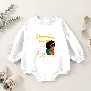 Discover December Black Queen Baby Romper Sweatshirts