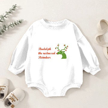 Discover rudolph the rednosed reindeer Baby Romper Sweatshirts