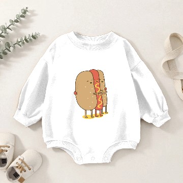 Discover sandwich loves sausage Baby Romper Sweatshirts