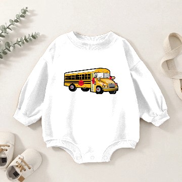 Discover School Bus Baby Romper Sweatshirts