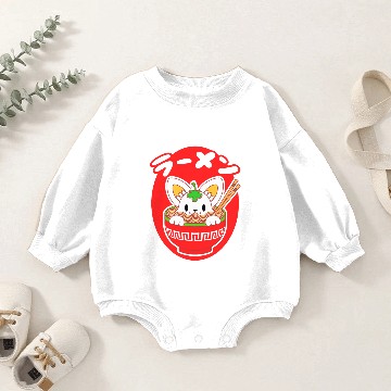Discover Cat Ramen Baby Romper Sweatshirts