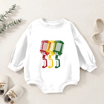 Discover Reggae Music Microphone Beach Jam Retro Gift Idea Baby Romper Sweatshirts