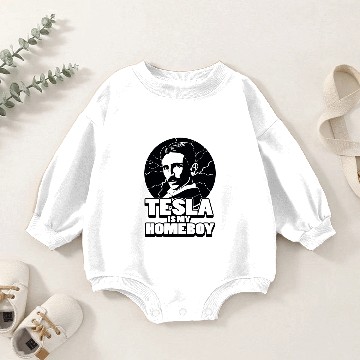 Discover TESLA IS MY HOMEBOY Baby Romper Sweatshirts