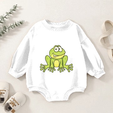 Discover Hand painted frog design Baby Romper Sweatshirts