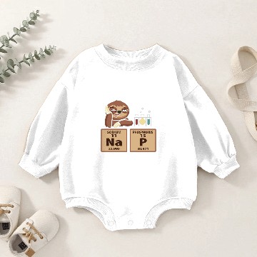 Discover Funny Science Chemistry Sloth Discovered Nap Baby Romper Sweatshirts