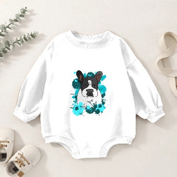 Discover French Bulldog Baby Romper Sweatshirts