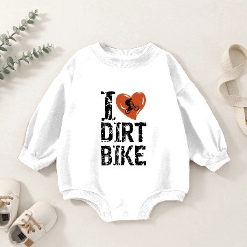 Discover I love dirt bike Baby Romper Sweatshirts