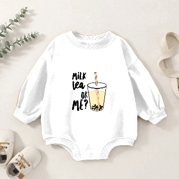 Discover Milk Tea or Me? Baby Romper Sweatshirts
