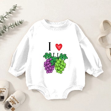 Discover I love grape Baby Romper Sweatshirts