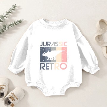 Discover Retro Triceratops Dinosaur Gift Idea Baby Romper Sweatshirts