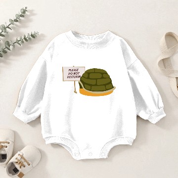 Discover Do Not Disturb Turtle Sleeping Baby Romper Sweatshirts