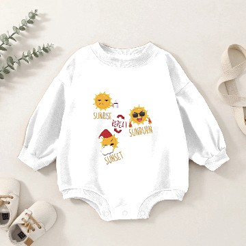 Discover Sunrise Sunburn Sunset Repeat Baby Romper Sweatshirts