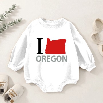 Discover I love Oregon Baby Romper Sweatshirts