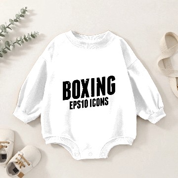 Discover Boxing icon funny Baby Romper Sweatshirts