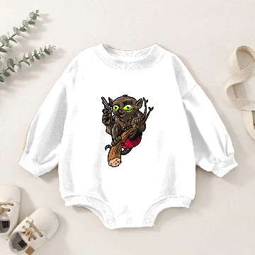 Discover Tarsier Big Eye Monkey Gangster Baby Romper Sweatshirts