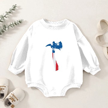Discover Fire Brigade | Flag Axe Fireman Fire Fighter Baby Romper Sweatshirts