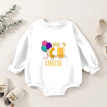 Discover Mac n Cheese Funny Baked Macaroni Pasta Gift Baby Romper Sweatshirts