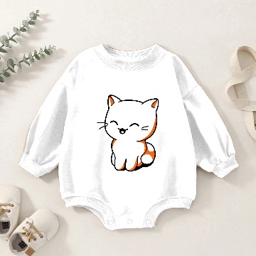 Discover Kawaii cat Baby Romper Sweatshirts