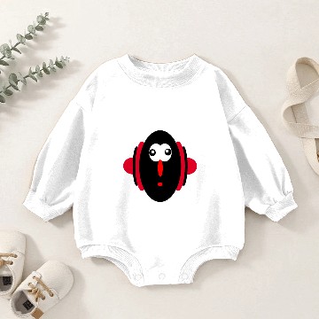 Discover alien face black cartoon face Baby Romper Sweatshirts