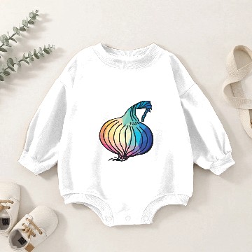 Discover Low Poly Onion Baby Romper Sweatshirts Vegetarian and Fruit Lover