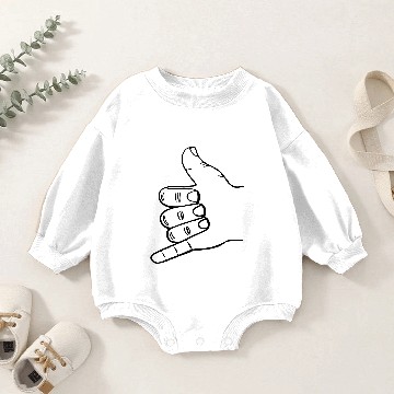 Discover Shaka Open Hang Loose 1c Baby Romper Sweatshirts