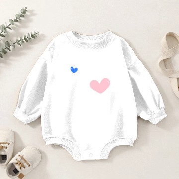 Discover Just married pink and blue heart Baby Romper Sweatshirts