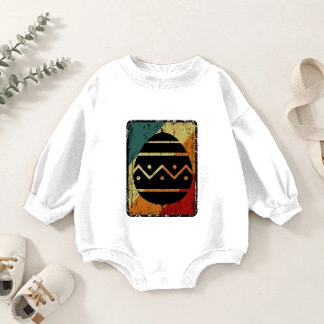 Discover Easter Egg Black logo Baby Romper Sweatshirts