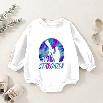 Discover Astronomy telescope universe Baby Romper Sweatshirts
