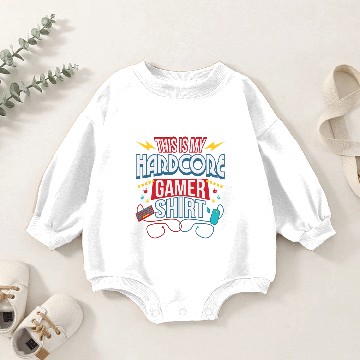 Discover Hardcore Computer Typical Gamer Gaming Nerd Gift Baby Romper Sweatshirts