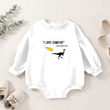 Discover Dinosaur Ironic Velociraptor Funny Comet Baby Romper Sweatshirts