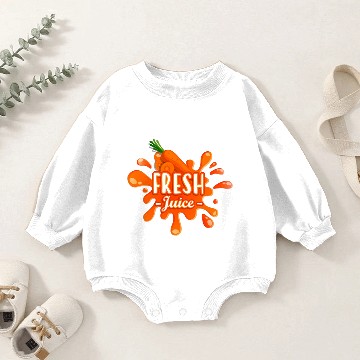 Discover Fresh juice carrot Baby Romper Sweatshirts