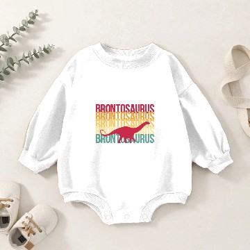 Discover Brontosaurus 70s Design Baby Romper Sweatshirts