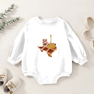 Discover Texas Waffle Baby Romper Sweatshirts