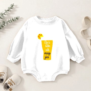 Discover orange juice Baby Romper Sweatshirts