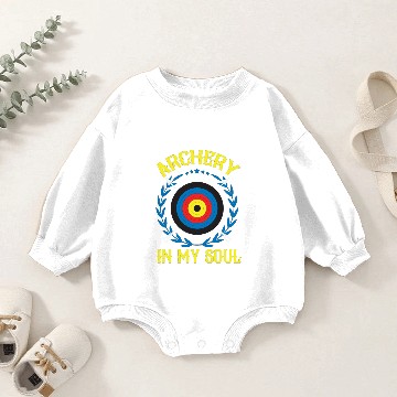 Discover Archery Arrow Longbow Archer Bullseye Gift Baby Romper Sweatshirts