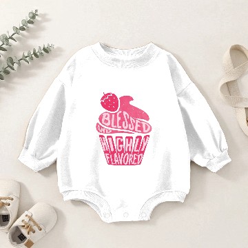 Discover Blessed & Highly Flavored Baby Romper Sweatshirts