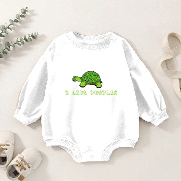 Discover I Like Turtles Baby Romper Sweatshirts