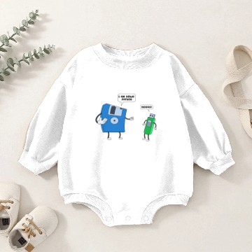 Discover Computer Engineering Father & Son Floppy Disk Gift Baby Romper Sweatshirts