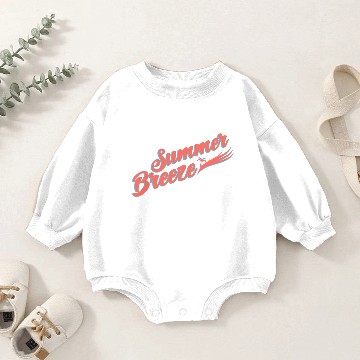 Discover Summer Breeze Coral Blue 'Mojo Design' Baby Romper Sweatshirts