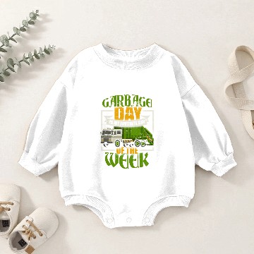 Discover Garbage Day Recycling Trash Truck Baby Romper Sweatshirts