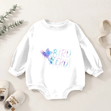 Discover Bird Nerd Native Bird Songbird Gift Baby Romper Sweatshirts