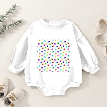 Discover Rainbow Polka Dots! Baby Romper Sweatshirts
