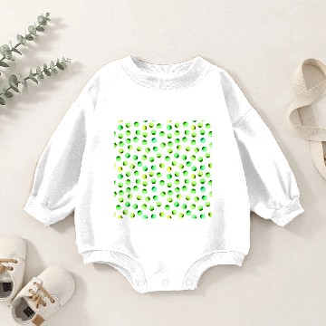 Discover Green Polka Dots Baby Romper Sweatshirts
