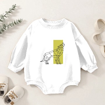 Discover Alpha Wolf Baby Romper Sweatshirts