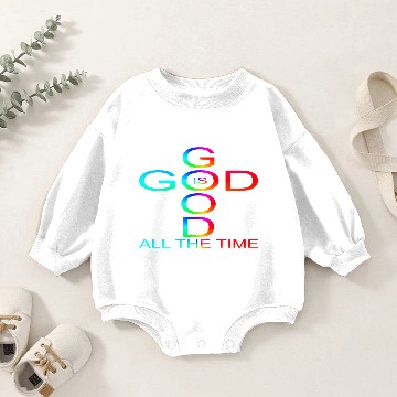 Discover God is good all the time rainbow Baby Romper Sweatshirts